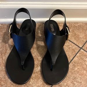 Michael kors sandals. 1” heel . Worn once . Looks like new .